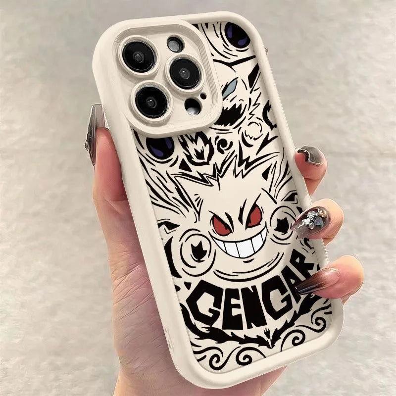 Dickens Gengar Phone Case iPhone Liquid Silicone Cover - HelloAnimeCases
