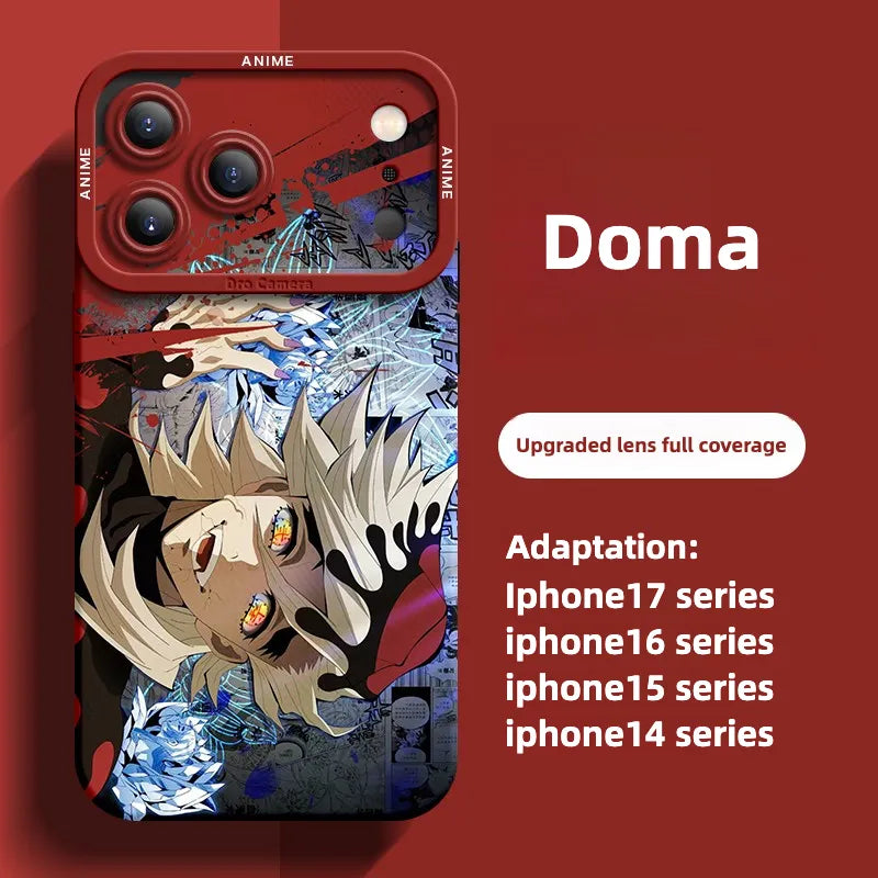 Demon Slayer Doma Phone Case iPhone 17 Series Silicone Case