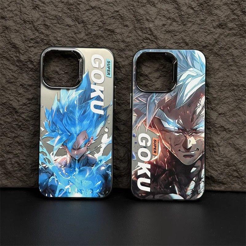 Dragon Ball Z Goku Vegeta Super Saiyan Laser Silver Phone Case - HelloAnimeCases