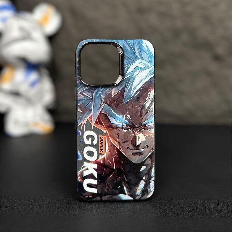 Dragon Ball Z Goku Vegeta Super Saiyan Laser Silver Phone Case - HelloAnimeCases