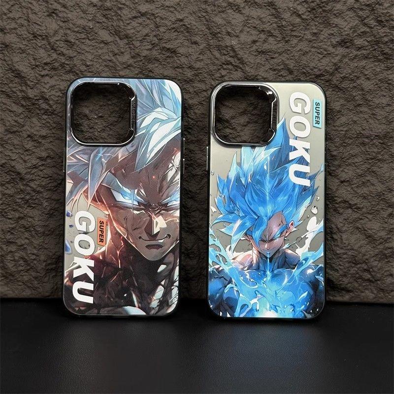Dragon Ball Z Goku Vegeta Super Saiyan Laser Silver Phone Case - HelloAnimeCases