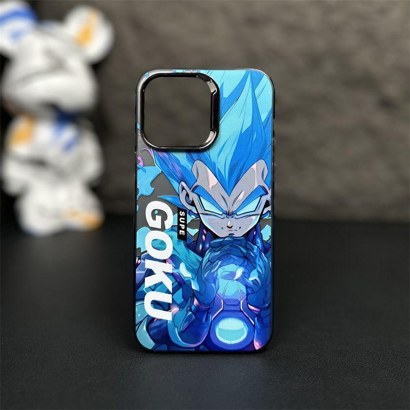 Dragon Ball Z Goku Vegeta Super Saiyan Laser Silver Phone Case - HelloAnimeCases
