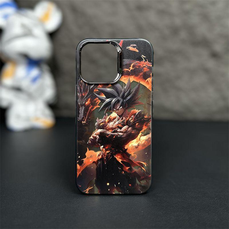 Dragon Ball Z Goku Vegeta Super Saiyan Laser Silver Phone Case - HelloAnimeCases
