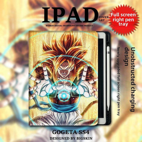 Dragon Ball Z Leather iPad Protective Case Anti-drop Pen Slot - HelloAnimeCases