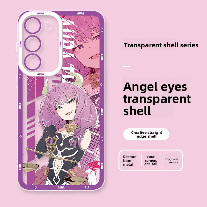 Frieren Aura Transparent Four Corners Anti-fall Shell  For Samsung Phones