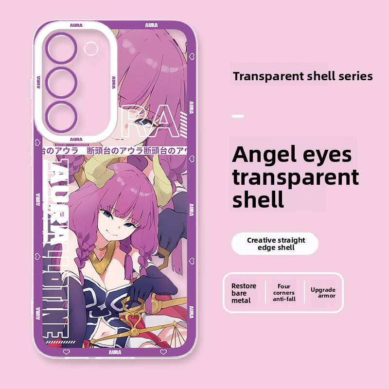 Frieren Aura Transparent Four Corners Anti-fall Shell  For Samsung Phones