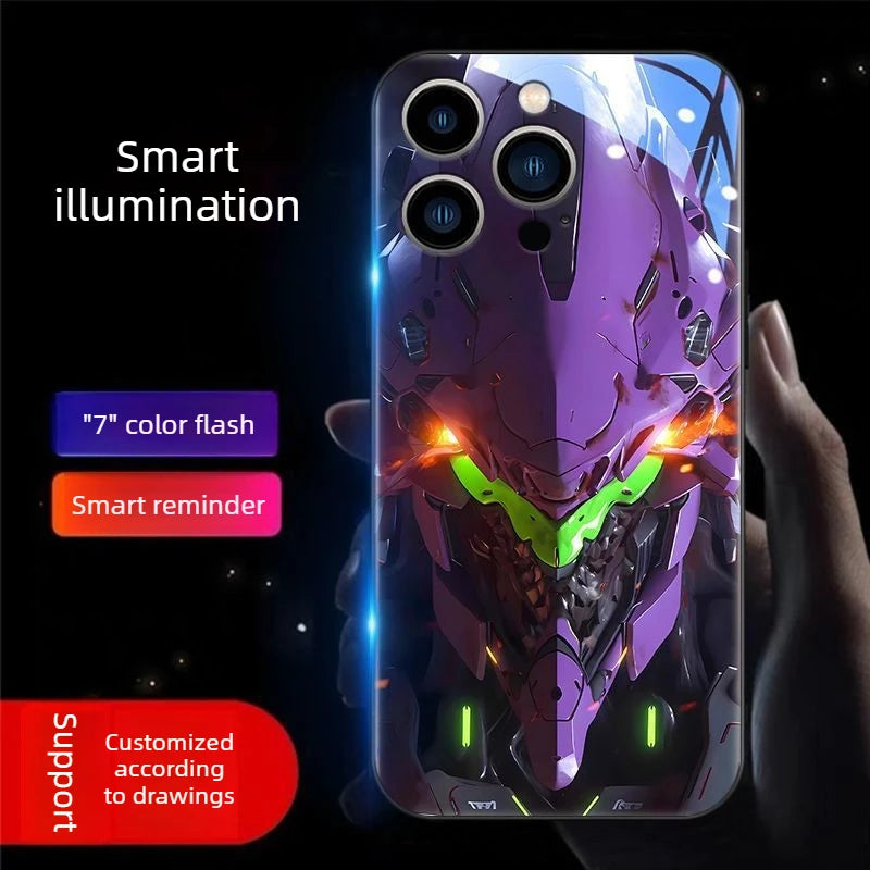 Neon Genesis Evangelion EVA-01 Smart Sound-Activated Glowing LED Phone Case