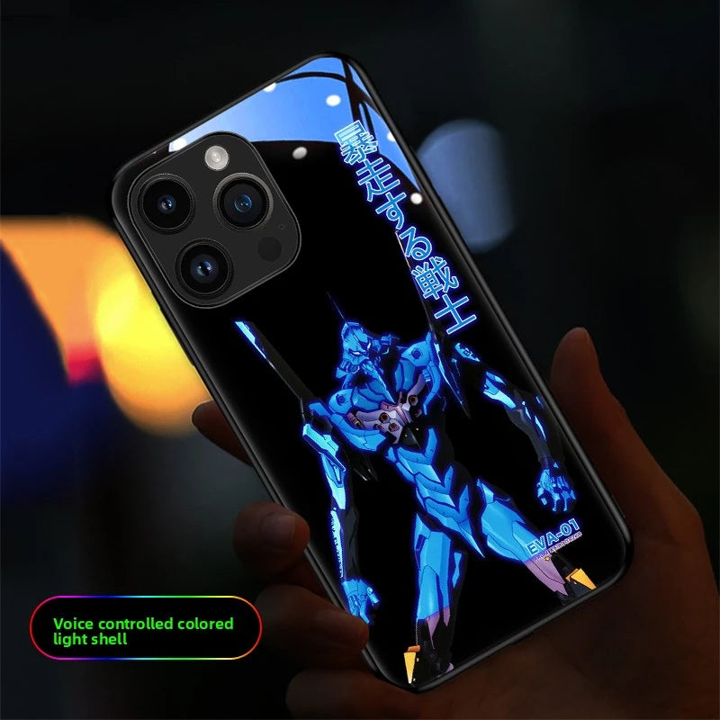 Neon Genesis Evangelion EVA-01 Smart Sound-Activated Glowing LED Phone Case