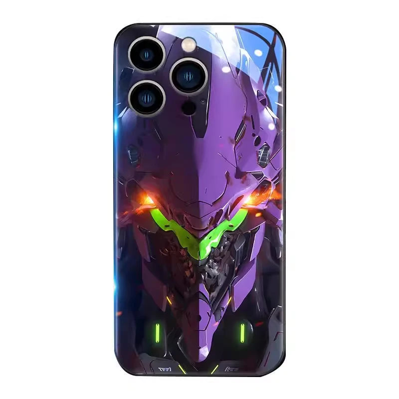 Neon Genesis Evangelion RGB Light Up Glowing Phone Case Luminous