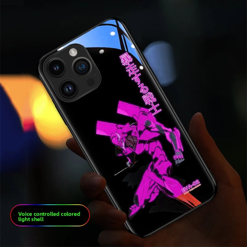 Neon Genesis Evangelion RGB Light Up Glowing Phone Case Luminous