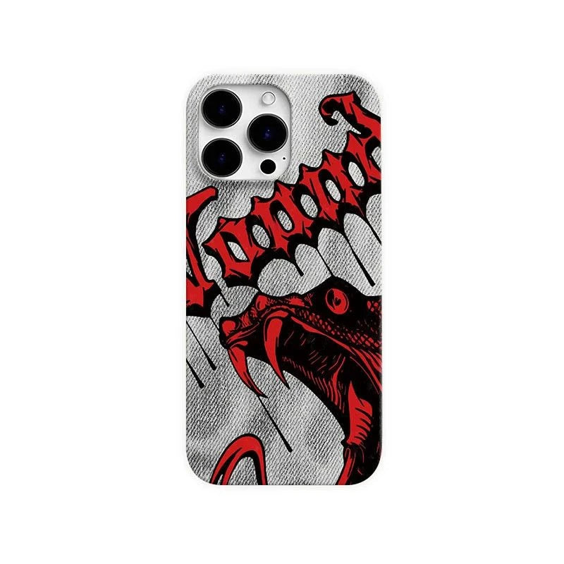 Edgy Crimson Typography Phone Case
