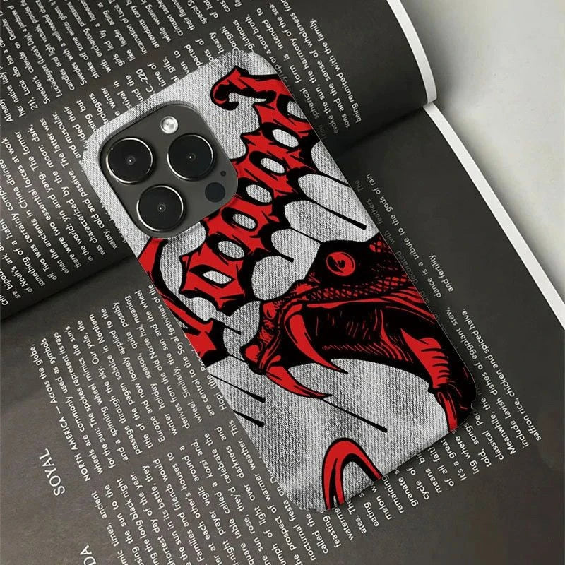 Edgy Crimson Typography Phone Case