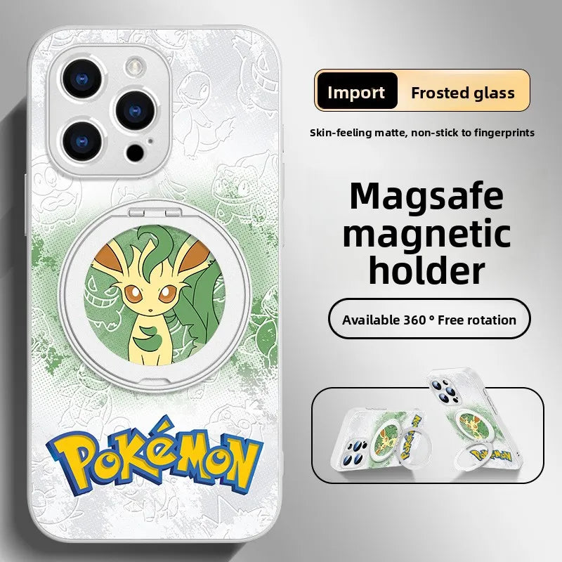 Pokemon Eevee MasSafe Phone Case with Magnetic Metal Holder