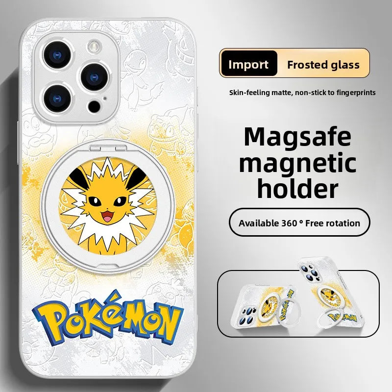 Pokemon Eevee MasSafe Phone Case with Magnetic Metal Holder