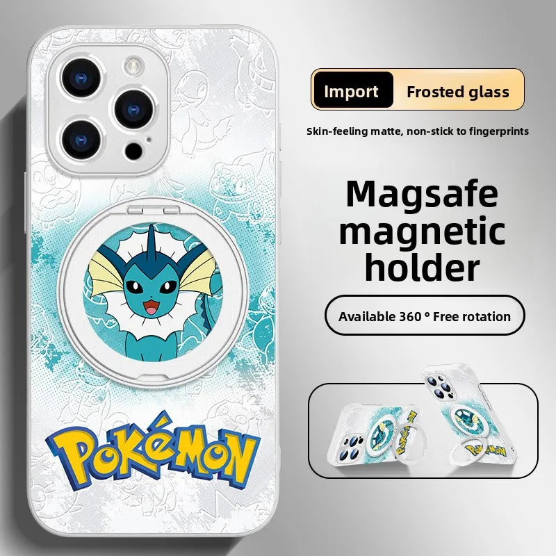 Pokemon Eevee MasSafe Phone Case with Magnetic Metal Holder