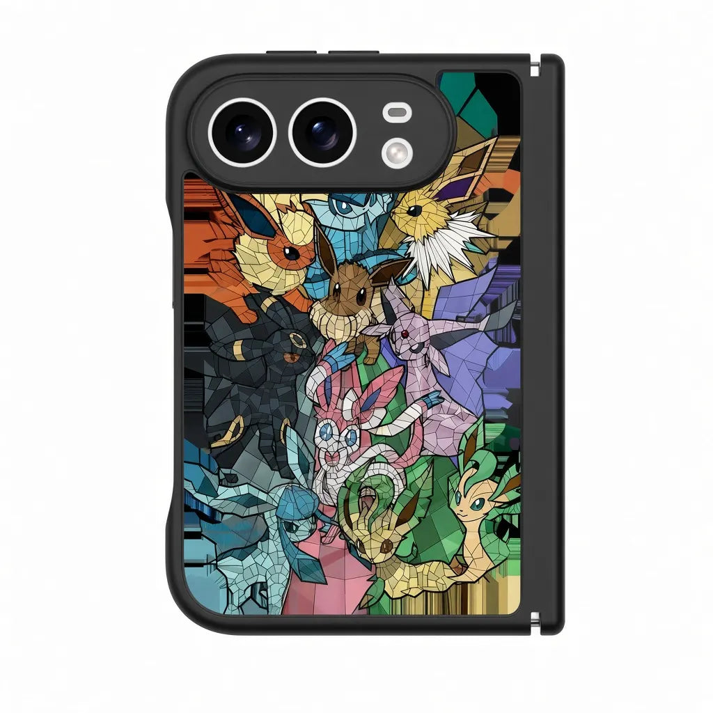 Pokemon Eevee Evolutions Stained Glass Magsafe Magnetic Hard Phone Case