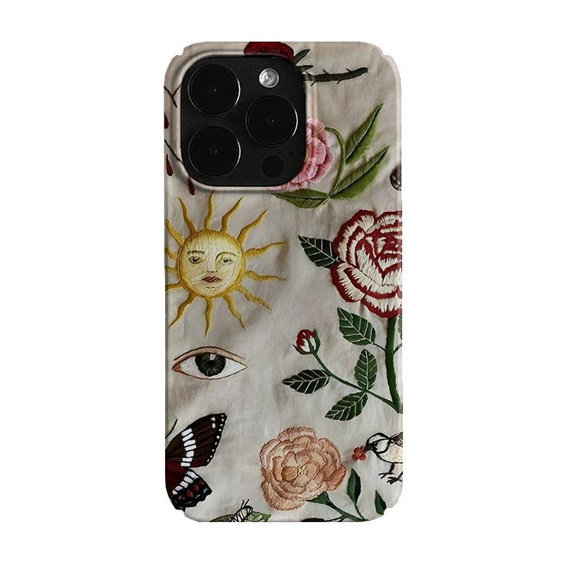 Embroidery Pattern Art iPhone Case - HelloAnimeCases