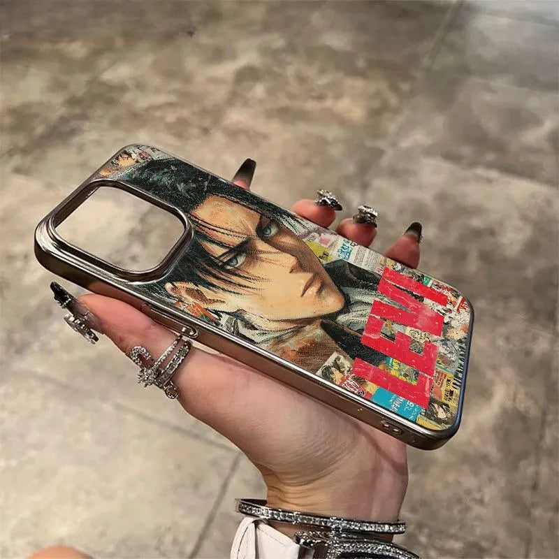 Attack on Titan Eren Anime Phone Case IPhone 17 | Electroplated