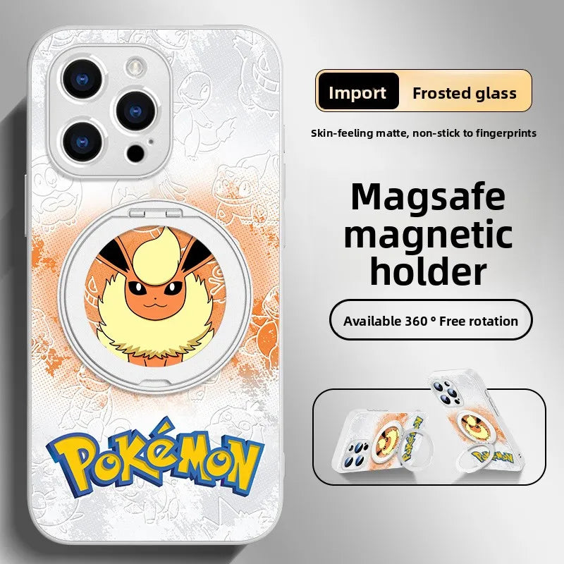 Pokemon Eevee MasSafe Phone Case with Magnetic Metal Holder