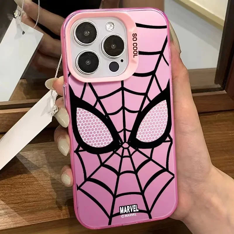 Spider Shockproof Laser Matte Anime Phone Case for IPhone