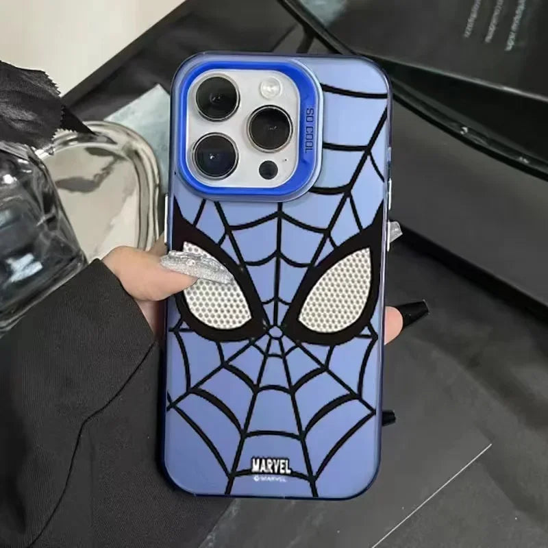 Spider Shockproof Laser Matte Anime Phone Case for IPhone