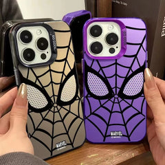 Spider Shockproof Laser Matte Anime Phone Case for IPhone