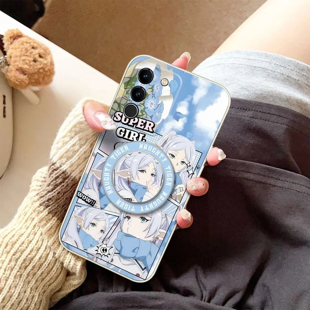 Frieren MagSafe Silicone Phone Case with Magnetic Stand