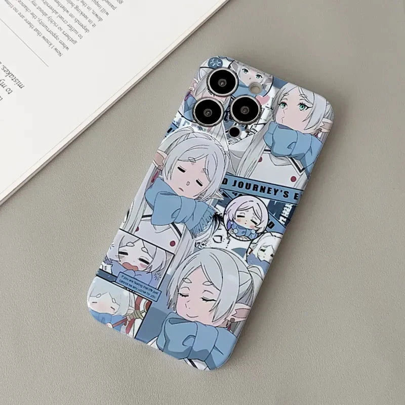 Estuche para teléfono Frieren estilo cartón