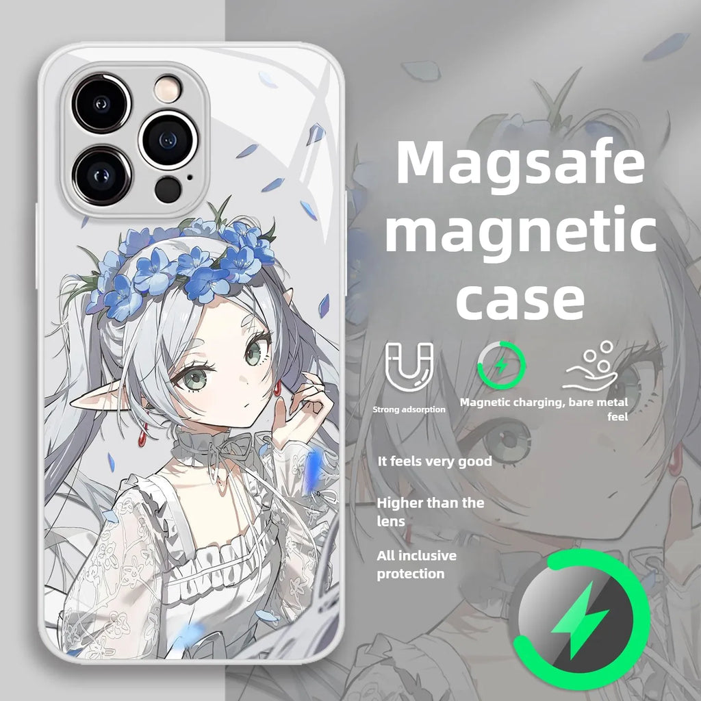 Frieren Magsafe Phone Case Glass Phone Case Cover | Frieren Merch HelloAnimeCases Frieren Magsafe Phone Case Glass Phone Case Cover | Frieren Merch HelloAnimeCases