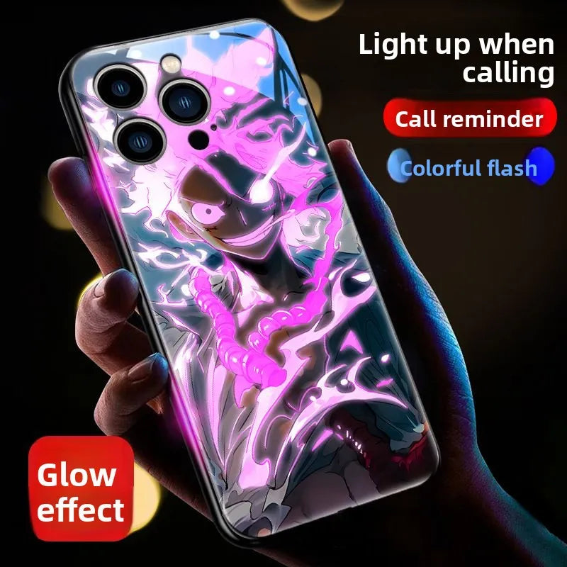 ONE PIECE Luffy Zoro Glowing Light Up Phone Case Phone Call Luminous