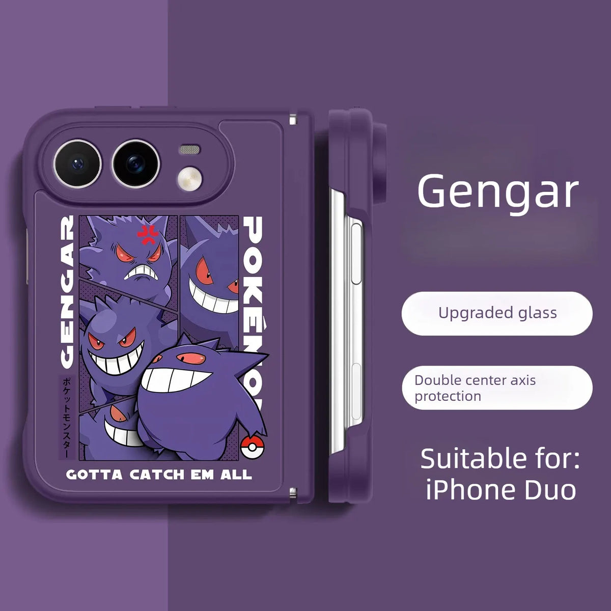 Pokemon Anime iPhone Duo Case Glass Magsafe Phone Case