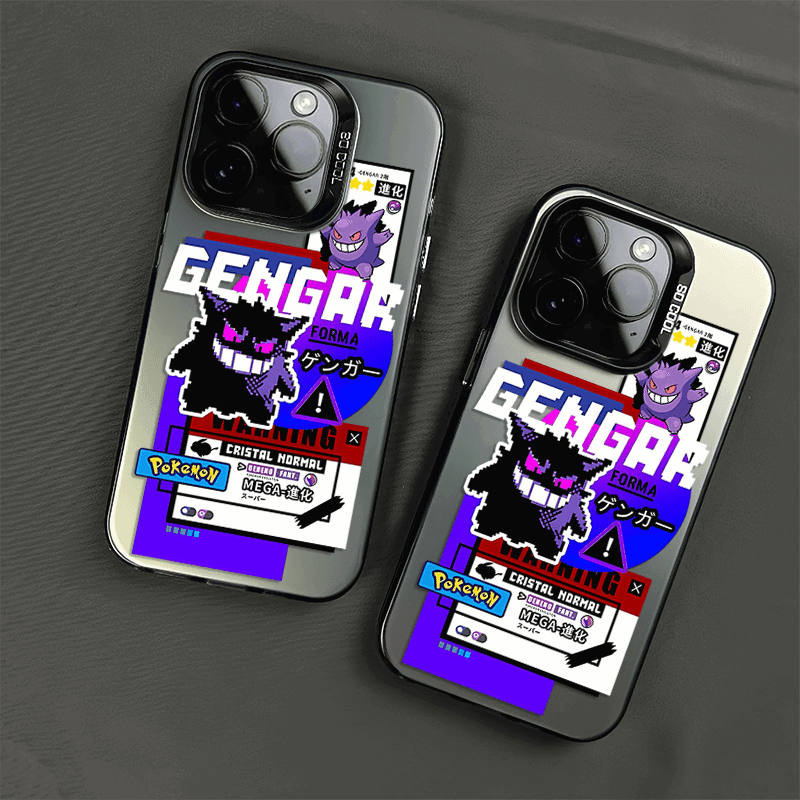 Gengar Phone Case Anime iPhone Label Style - HelloAnimeCases
