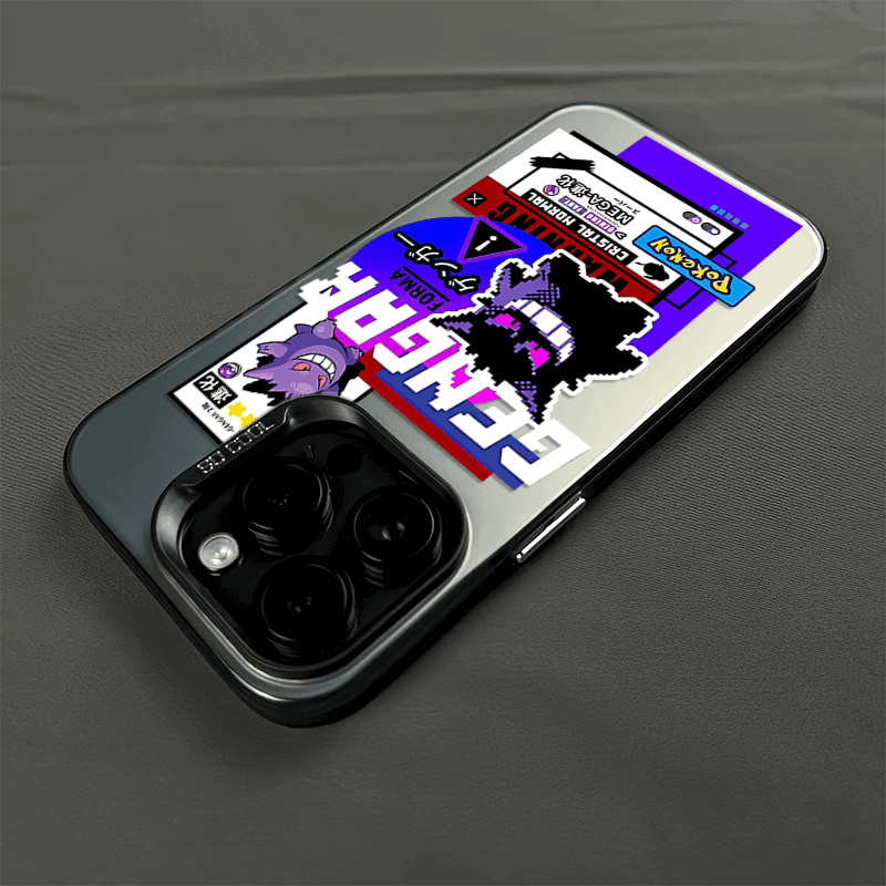 Gengar Phone Case Anime iPhone Label Style - HelloAnimeCases