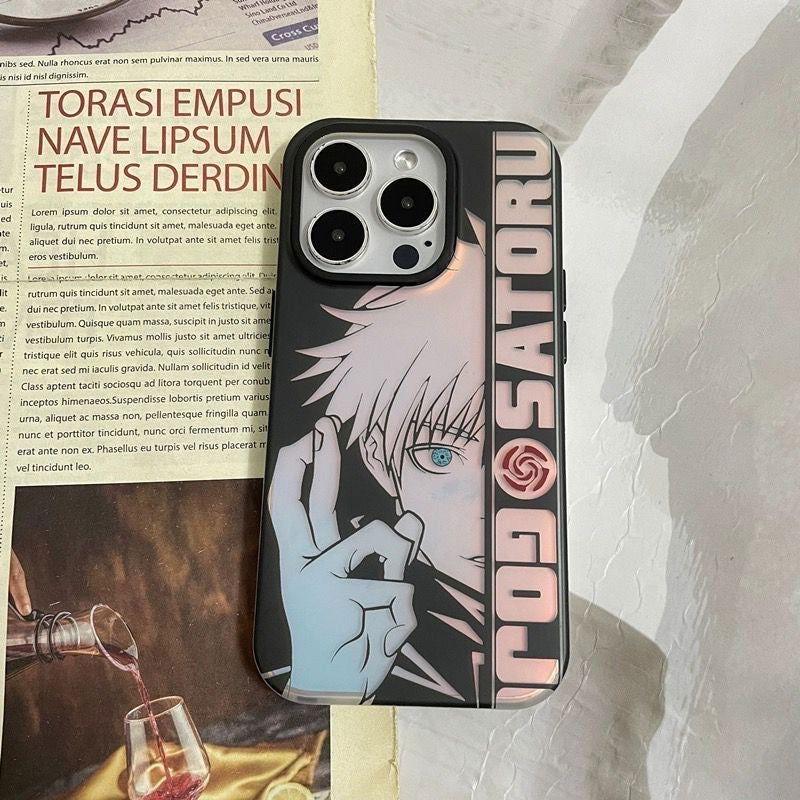 Gojo Pose Laser Anime Phone Case Anti-drop - HelloAnimeCases