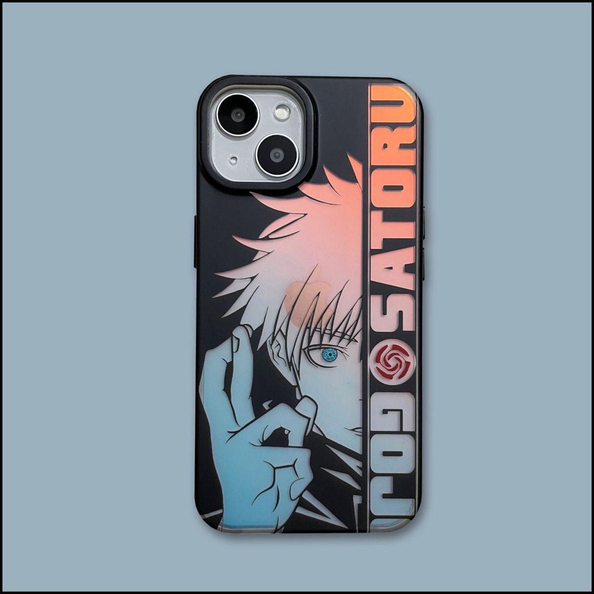 Gojo Pose Laser Anime Phone Case Anti-drop - HelloAnimeCases