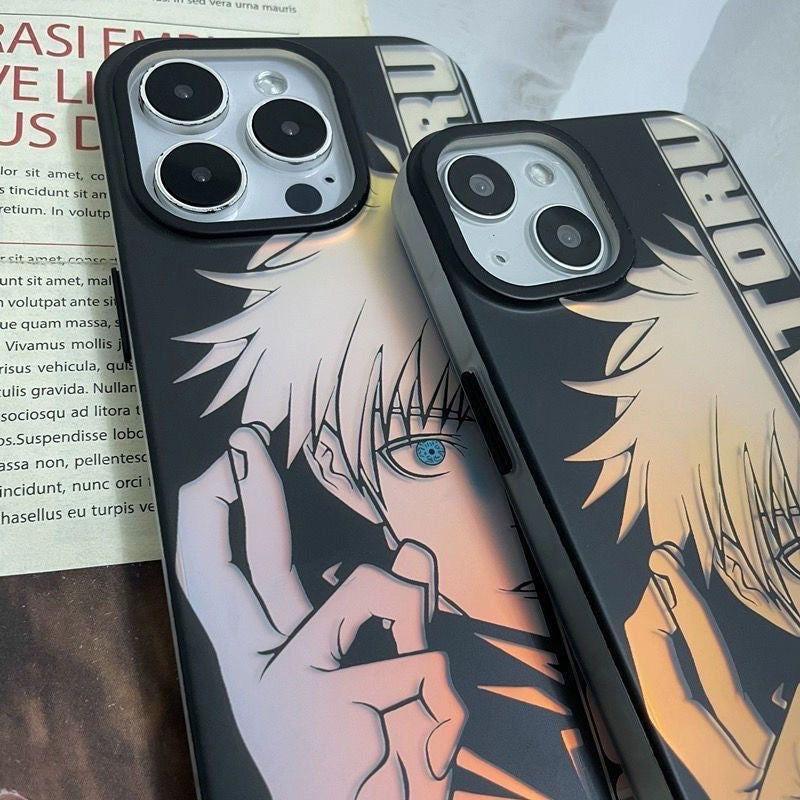 Gojo Pose Laser Anime Phone Case Anti-drop - HelloAnimeCases