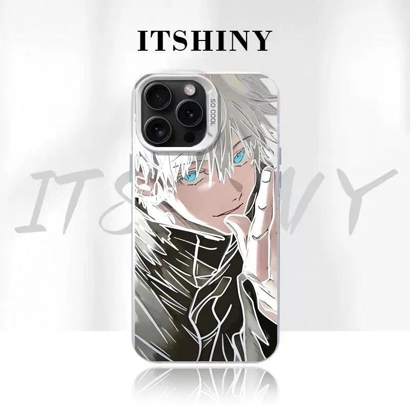 Gojo Satoru Electroplated Phone Case iPhone Anti-drop - HelloAnimeCases