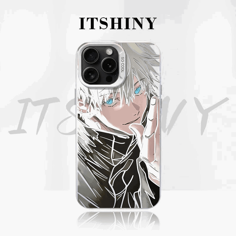 Gojo Satoru Electroplated Phone Case iPhone Anti-drop - HelloAnimeCases