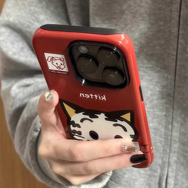 Funda para teléfono con gatito HARADA OSAMU