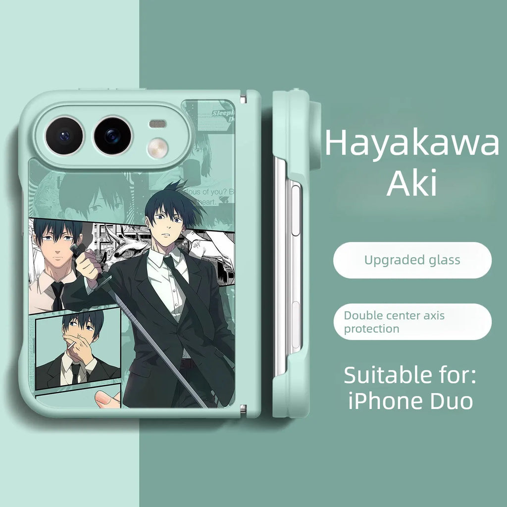 Chainsaw Man Anime iPhone Duo Glass Magsafe Phone Case