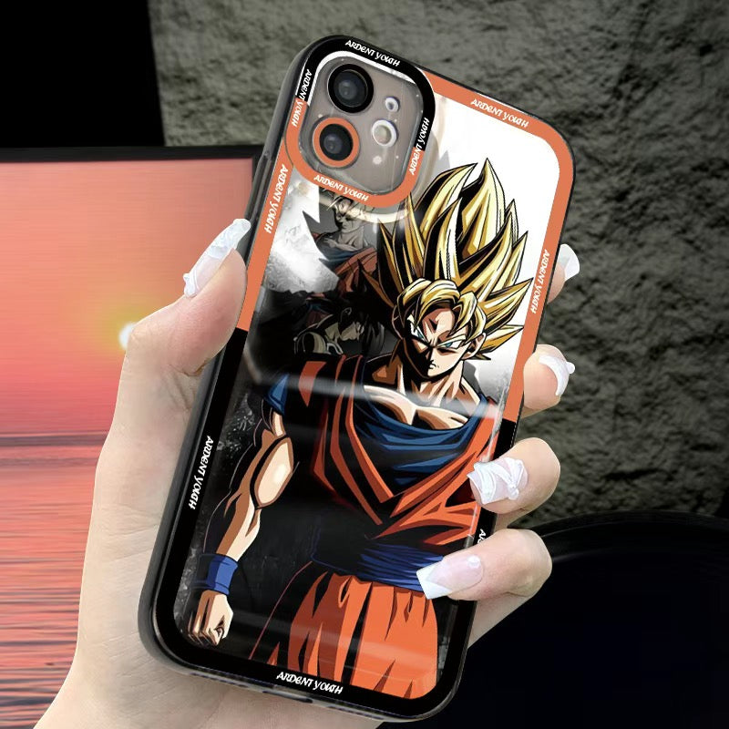 Funda transparente para teléfono Dragon Ball Z Goku Vegeta Saiyan