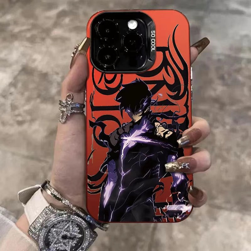 Funda rígida de TPU para teléfono Solo Leveling Sun Jing Woo Anime