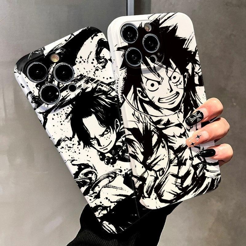 Ink Painting ONE PIECE Hard Anime Phone Case Anti-drop for Iphone Series - HelloAnimeCases