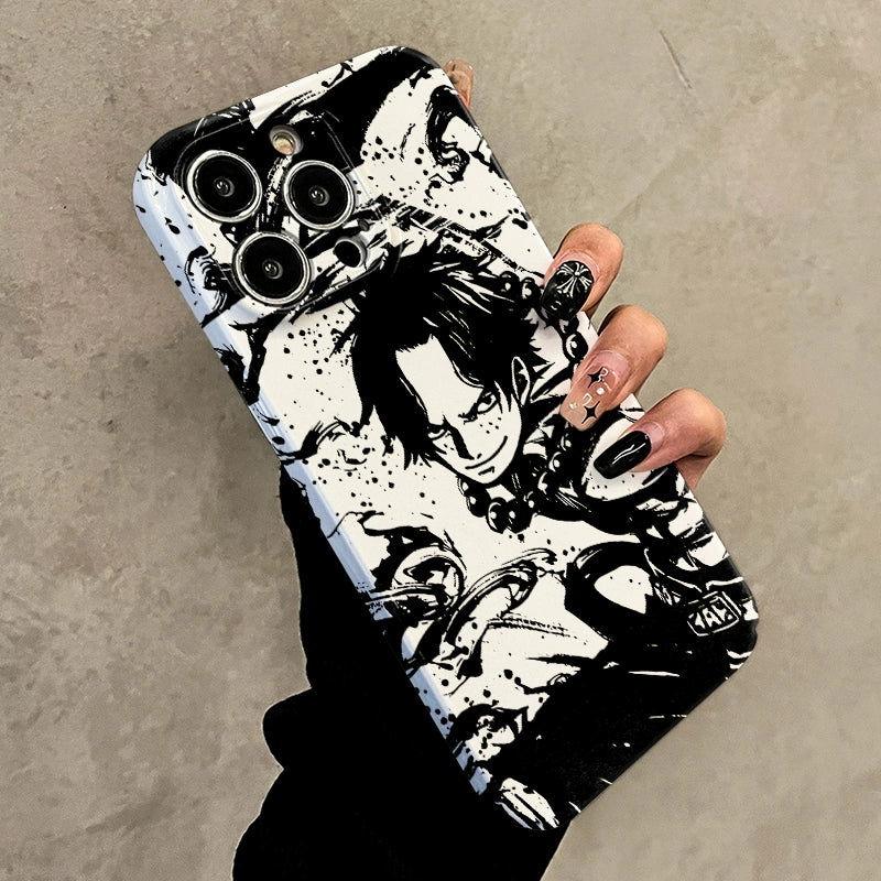 Ink Painting ONE PIECE Hard Anime Phone Case Anti-drop for Iphone Series - HelloAnimeCases