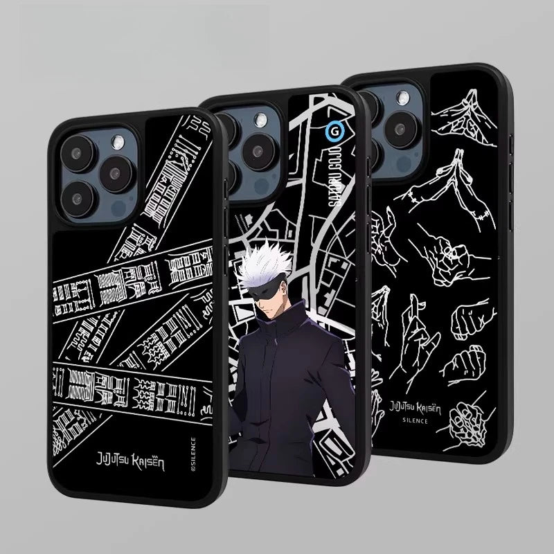 Jujutsu Kaisen Matte Black Magsafe Magnetic Phone Case for iPhone