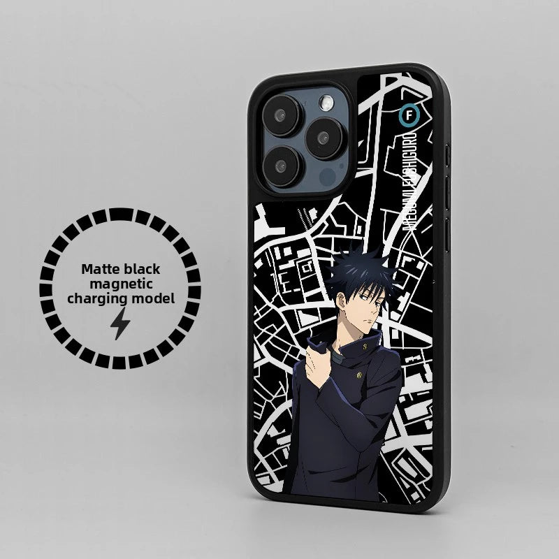 Jujutsu Kaisen Matte Black Magsafe Magnetic Phone Case for iPhone