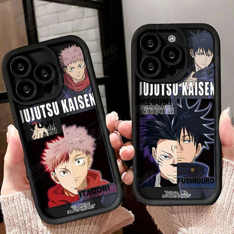 Jujutsu Kaisen Soft Liquid Silicone Anime Phone Case for iPhone