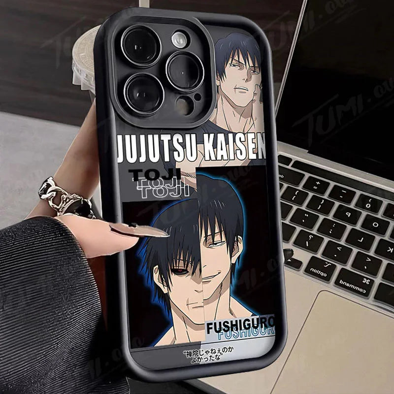 Jujutsu Kaisen Soft Liquid Silicone Anime Phone Case for iPhone