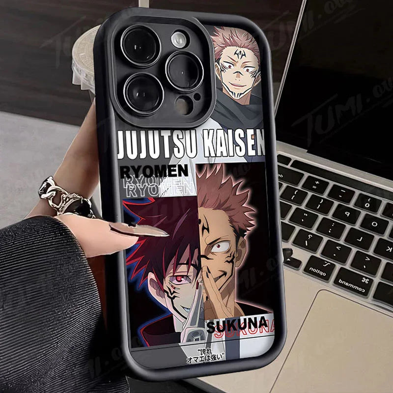 Jujutsu Kaisen Soft Liquid Silicone Anime Phone Case for iPhone