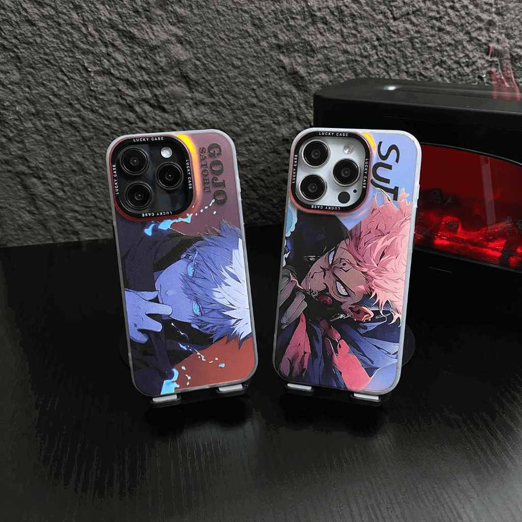 Jujutsu Kaisen Gojo Satoru Laser Gradient Anime iPhone Case - HelloAnimeCases